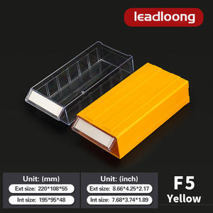 LEADLOONG F5-220 * 108*55MM Boîte à pièces en <span class=keywords><strong>plastique</strong></span> jaune Moulée par injection Stockage de vis pour composants électroniques <span class=keywords><strong>Bloc</strong></span> de construction - Product Image 2