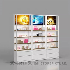 Sang trọng Nước hoa hiển thị Showcase LED Mỹ phẩm hiển thị kệ tủ tùy chỉnh bán lẻ hiển thị đứng cho trang điểm sản phẩm chăm sóc da - Product Image 6