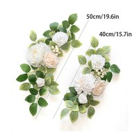 Rose artificielle en plastique transfrontalière, moderne, pour décoration de mariage et de fête, réutilisable et recyclable, vente en gros