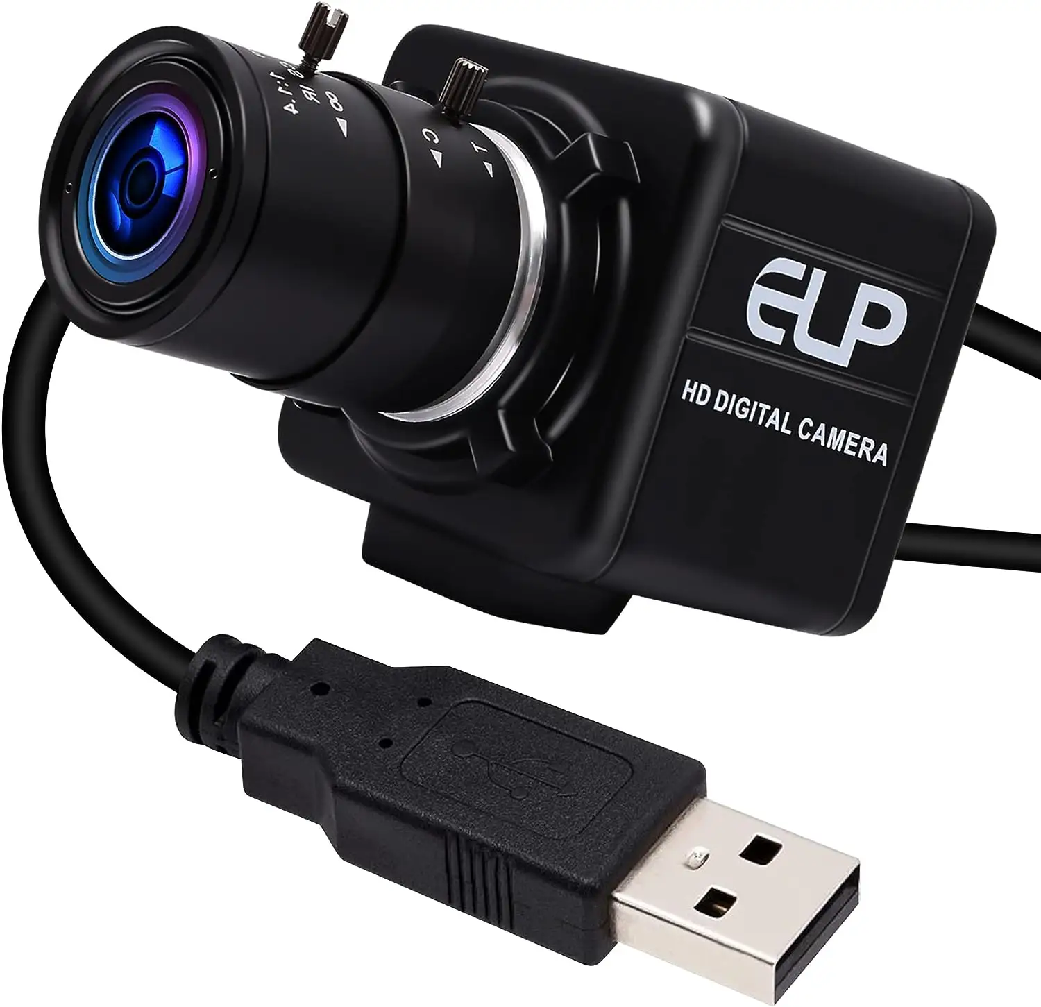 ELP 2.3MP उच्च गति 90FPS वैश्विक शटर यूएसबी कैमरा UVC AR0234 मिनी यूएसबी वेब कैमरा कैमरा के साथ मैनुअल ज़ूम 2.8-12mm Varifocal लेंस