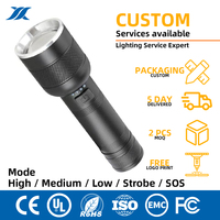 Lampe torche rechargeable USB XINYIN, nouveau modèle P70, lampe torche de camping haute puissance, batterie 26650, LED, portée du faisceau 200-500 m