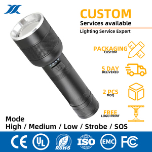 XINYIN <span class=keywords><strong>ไฟฉาย</strong></span>แบบชาร์จไฟได้ USB รุ่นใหม่ P70 <span class=keywords><strong>ไฟฉาย</strong></span>แคมป์ปิ้งกำลังสูง 26650 แบตเตอรี่ LED ระยะลำแสง 200-500 ม. - Product Image 1