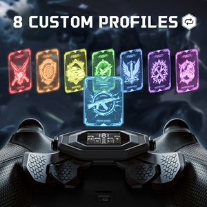 EXtremeRate Rubberized Black BEYOND Back Paddle Remap Upgrade Kit with OLED <b>Display</b> & Redesigned Ergonomic Grips for PS5 Edge - Product Image 4