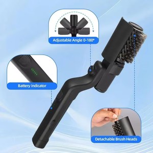 Electric Grill Brush Cordless <strong>BBQ</strong> Cleaner <strong>Tool</strong> Rechargeable Rotating Scrubber Heavy Duty Stainless Steel Roller Swivel Head - Product Image 2