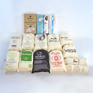 カスタムベビーセーフファブリック ソフトナチュラルオーガニック XL 6個入り ホワイト 100%ニュージーランドウール ドライヤーボール - Product Image 4