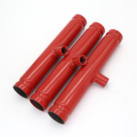 Tuyau en acier peint rouge ASTM A795 Ral3000, tuyau en acier peint époxy rouge, tuyau en acier pour système d'extinction d'incendie