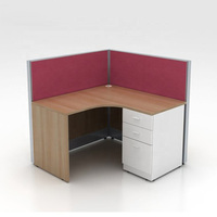 Ensemble complet de mobilier de bureau exécutif, cloison modulaire pour poste de travail de bureau à 6 places avec matériau en mélamine pour usage scolaire