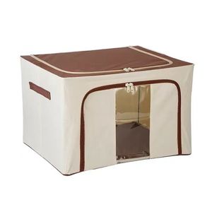 Kotak Penyimpanan Pakaian Lipat Desain Baru 2024 Gaya Eropa Rangka Baja Praktis Organizer Pakaian Lipat Penggunaan Tas Dapur - Product Image 4