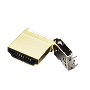 Gold plated A type male 19 pin connector with PCB