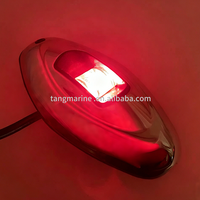 Feu de navigation LED 12VDC chromé, rouge et vert, pour port et tribord, lampe de signalisation marine pour yacht, bateau de pêche, navire