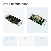 Module de capteur de suivi de ligne infrarouge 8 canaux avec sortie TTL réglable pour voiture robot, suiveur de ligne noire Arduino