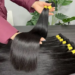 Wholesale bone straight hair extensions human hair virgin vendors unprocessed cuticle aligned raw indian temple hair supplier