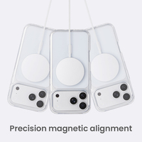 Casing Ponsel Magnetik Transparan untuk iPhone 18 Pro Max, Bahan PC TPU Anti Benturan dengan Sudut Pelindung Bantalan Udara