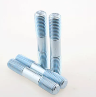 DIN938 DIN939 DIN940 StudBolt Double End Threaded Rod Zinc Plated Steel for Flange Connection Automotive Machinery Petrochemical
