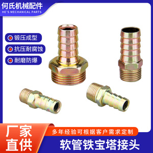 He Shi Hydraulic Connector Carbon Steel Threaded 2-19mm For Water Oil Molds Machinery - Product Image 5