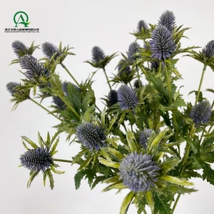 Chardon artificiel Spray Real Touch <span class=keywords><strong>Eryngium</strong></span> <span class=keywords><strong>Foetidum</strong></span> Simulation Houx de mer pour Bouquet de mariage Pièce maîtresse Décoration de la maison - Product Image 5