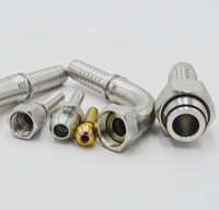 Raccord de filetage NPT de 3/8 pouces à face plate coupleur hydraulique à connexion rapide raccords de mamelon femelle et mâle avec bouchons anti-poussière