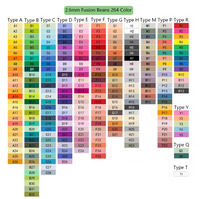 Perles à fusionner à texture fine de 2,6 mm, 264 couleurs MARD à couverture complète, non toxiques, fournitures d'art et d'artisanat de qualité supérieure, perles à pixels DIY