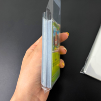 Protège-cartes de jeu laser en PP transparent auto-adhésif biseauté, anti-humidité et anti-poussière, pour rangement de badges