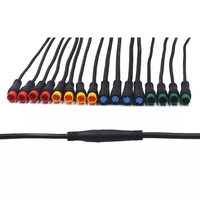 M8 Konektor Kabel Listrik Tahan Air IP67 2/3/4/5/6/7/8pin Male, Konektor Kabel Cepat PVC Tahan Api ISO9001 untuk Warna Hitam