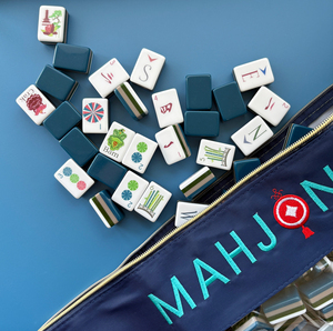 Juego de Fichas de Mahjong Americanas de Acrílico de Lujo, 160 Piezas, Diseño Retro Art Deco, Color Azul Marino, Fichas Profesionales para Noches de Juego - Product Image 6