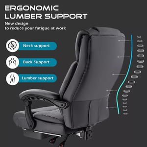 CA New Pu Leder Executive Büros tühle Home <span class=keywords><strong>Office</strong></span> <span class=keywords><strong>Massage</strong></span> Executive Stuhl mit Heizung und Fuß stütze 400lbs groß und groß - Product Image 4