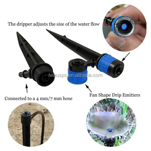 Adjustable Flow <strong>Micro</strong> Turbo <strong>Sprinkler</strong> on Stake 360 Degree Refraction Water Misting Spray Nozzle for Garden <strong>Irrigation</strong> System - Product Image 5