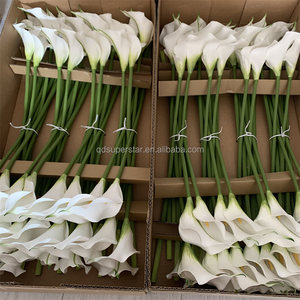 E-945 Decorazioni per Casa e Matrimonio all'Ingrosso, Fiore <span class=keywords><strong>di</strong></span> Giglio Artificiale Bianco a Stelo Singolo con Effetto Realistico - Product Image 1