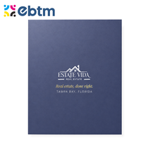 Dossier de présentation personnalisé avec pochettes, impression de logo d'entreprise disponible