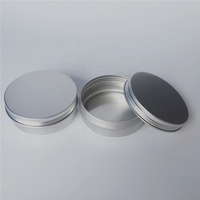 Pot en aluminium rond argenté de 120 ml pour pommade, bougie, thé ou autres produits