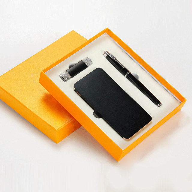 USB Flash Drive Set 16GB/64GB Three-Piece Set with Power Bank Pen Mobile Phone U Disk 3.0 Business Gift in Stock
