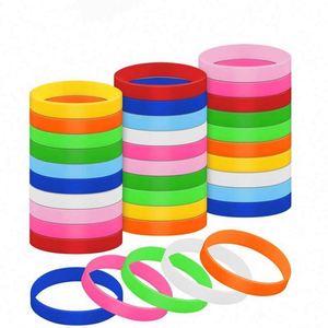 Pulsera Lisa sin Texto para Adultos, Hombres y Mujeres, para Actividades de Formación de Equipos, Color Sólido, Promocional - Product Image 1