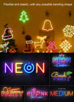 Bande LED néon flexible QM Gen 2 - 12V, tube néon en silicone flexible RGBIC Pixel LED en forme de S pour décoration intérieure et extérieure
