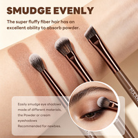 MAANGE Custom OEM&ODM 6PCS Kuas Makeup Dua Sisi untuk Foundation, Concealer, Eye Shadow, dan Rias Wajah