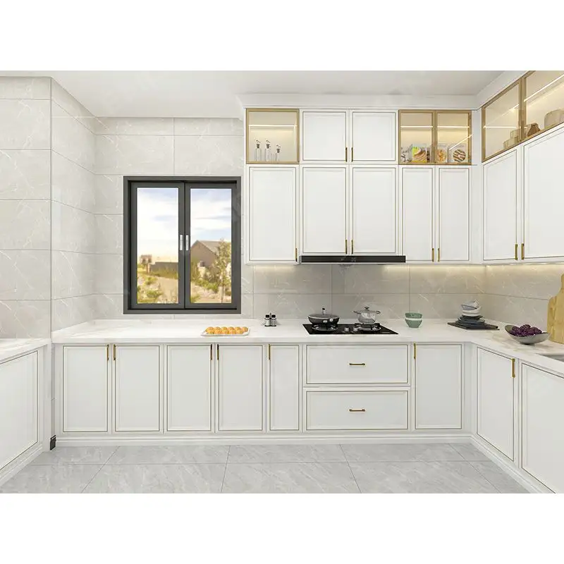 Классическая белая кухонная мебель для хранения кладовой деревянные кухонные шкафы дизайнерский шкаф для домашней мебели