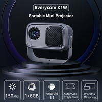Everycom K1W OEM ODM FHD taşınabilir Mini Video Android 720P akıllı ucuz Mini projektör 4k