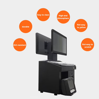 Caisse enregistreuse tout-en-un avec écran tactile double 14 pouces, processeur Intel I3, système d'exploitation Android/Windows, paiement NFC, Wi-Fi 6, tiroir-caisse