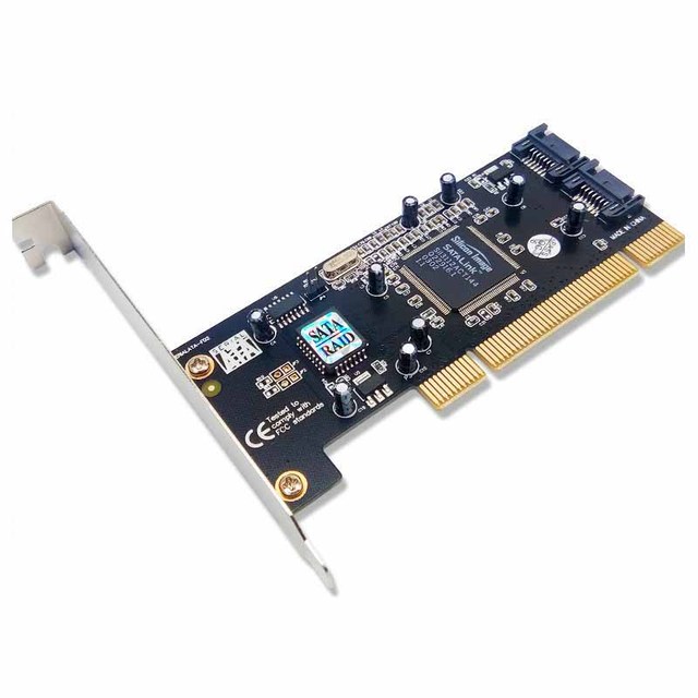 PCI to 2 Port SATA RAID Disk Array Card Dual Channel SATA Hard Disk Expansion Card SIL3112