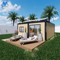 Casa Contenedor Modular Prefabricada de Lujo de 20 pies/40 pies, Fácil de Montar, con Jardín, de Acero, 2 Dormitorios, con Energía Solar