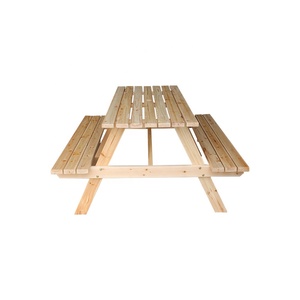 โรงงานขายไม้โต๊ะปิคนิค5Ft สวนไม้กลางแจ้งโต๊ะปิกนิกม้านั่งชุด - Product Image 4