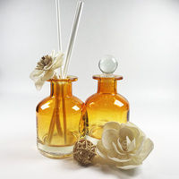 Flacon d'arôme de luxe personnalisé de 100 ml, best-seller, en verre transparent, avec bâtonnets en rotin naturel et boîte personnalisée