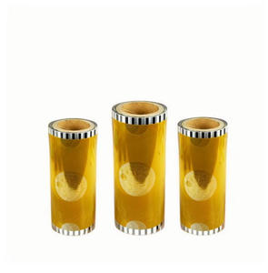 Rollo de película de embalaje de PVC amarillo dorado mate con logotipo personalizable de alta calidad rollo de película de embalaje de alimentos para Festival - Product Image 5