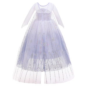 Disfraz Navideño - Vestido <span class=keywords><strong>de</strong></span> Niña con Estampado <span class=keywords><strong>de</strong></span> Copos <span class=keywords><strong>de</strong></span> Nieve <span class=keywords><strong>de</strong></span> <span class=keywords><strong>Frozen</strong></span> <span class=keywords><strong>2</strong></span> - Falda Estilo Princesa - Product Image 5