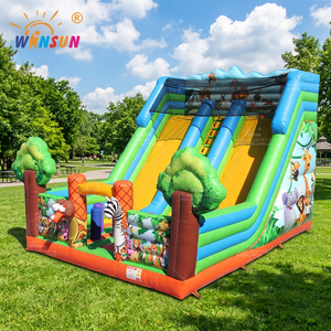 Animales de La Selva Tobogán inflable Tobogán seco inflable de PVC - Product Image 1