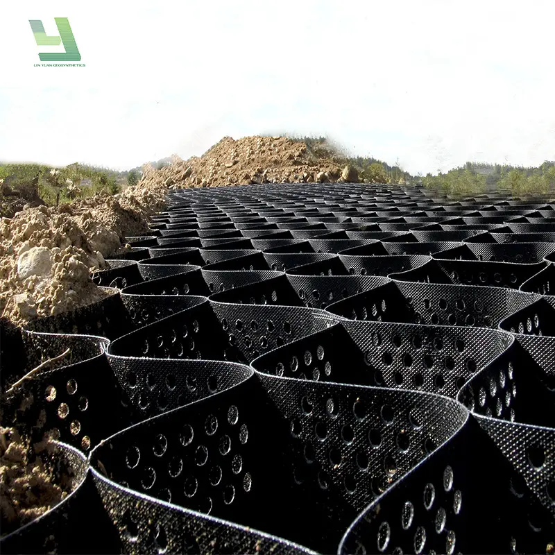 PE Geocell hot sale Black Geocells driveway stabilizer mud control grids slope protection