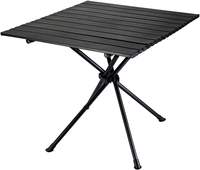 Table pliante design Egg Roll, table d'extérieur robuste en métal pour le camping et les fêtes