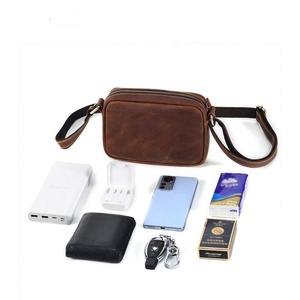 Boshiho - Bolso Bandolera de Cuero Crazy Horse Vintage para Hombre, Bolso Cruzado para Hombre y Mujer - Product Image 2