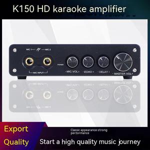 Vire 2-ערוץ 300w קולנוע מגבר היפיפי סטריאו רמקול מיקרופון כפול מיקרופון כפול מגבר עוצמת קול 150w פלט - Product Image 6