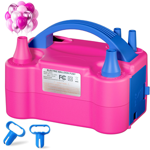 Pompe à ballons électrique portable, souffleur à buse unique en PP, 110V 600W, gonfleur de ballons, jouet cadeau - Product Image 1