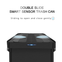 Poubelle intelligente 72L avec stérilisation à l'ozone et tri à double couche |    Poubelle de cuisine |   Capteur d'induction et commande tactile